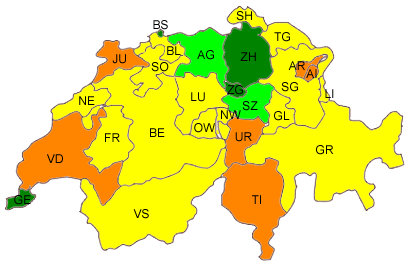 c-date-Mitglieder nach Kanton