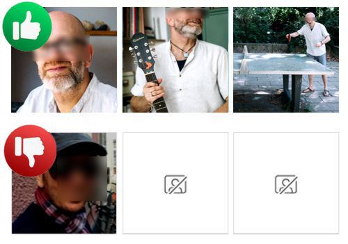 gutes und schlechtes parship profil bild