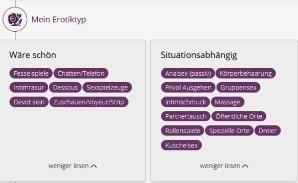 Mein Erotiktyp bei secret.ch