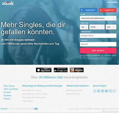 Zoosk login schweiz