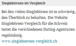 Der Tanz um die Schweizer Singles